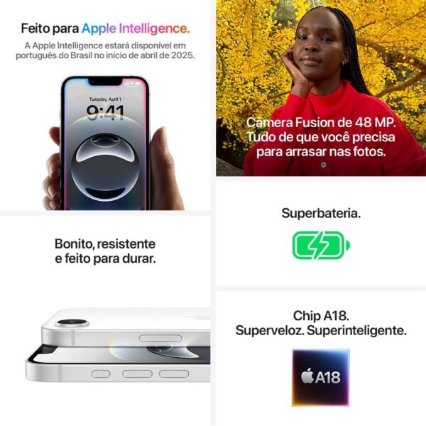 Apple iPhone 16e de 128 GB — Branco - Imagem 4